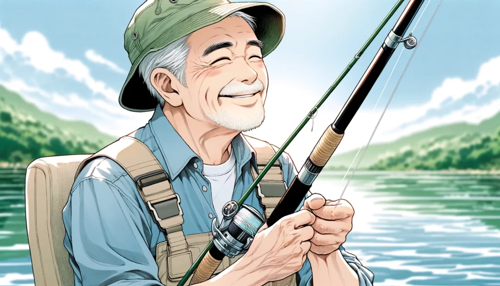 釣りを楽しむお爺さん